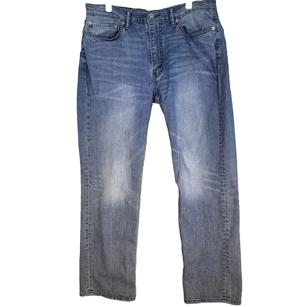 Levis 514 Jeans Mens 36x32 Blue Straight Fit Stretch Denim 5 Pocket Zip Fly